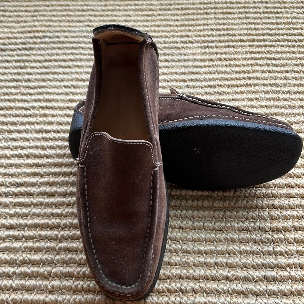 Passengers made in Italy woman’s suede loafer brown SZ 38 - Picture 1 of 5